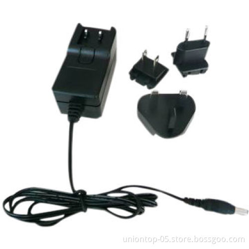 Interchangeable Plug Power Adapter, 5/1, 12/1, 24/0.63, 24/0.75 and 12V/3A